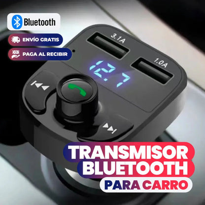 BlueCharge TRANSMISOR BLUETOOTH CON CARGA RÁPIDA PARA COCHE - [PROMOCIÓN DISPONIBLE SOLO HOY]