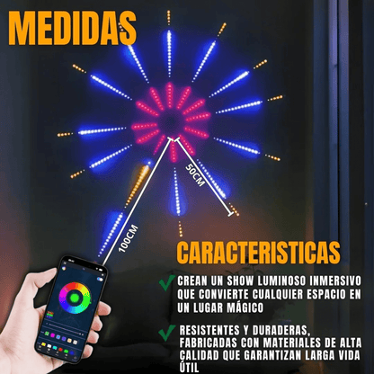 ✨ Fireworks LED 360° – Iluminación que Sorprende