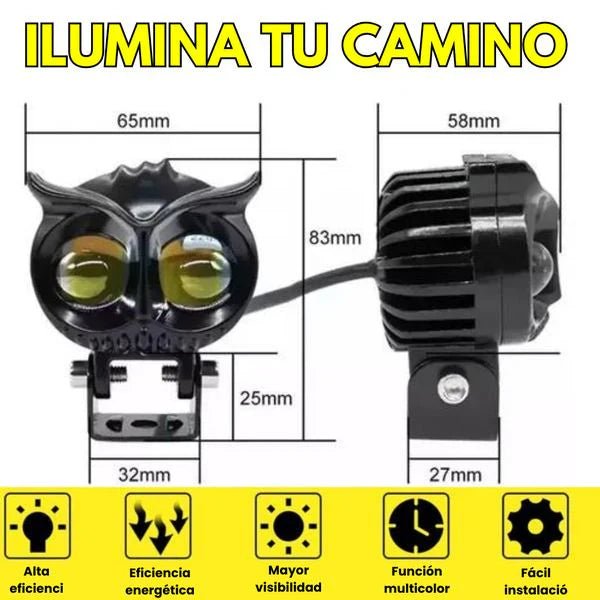 DualPower Led Par Exploradoras Turbo Led Búho Doble Color ALTA POTENCIA Moto / Carro 🚨 - [PROMOCIÓN DISPONIBLE SOLO HOY]