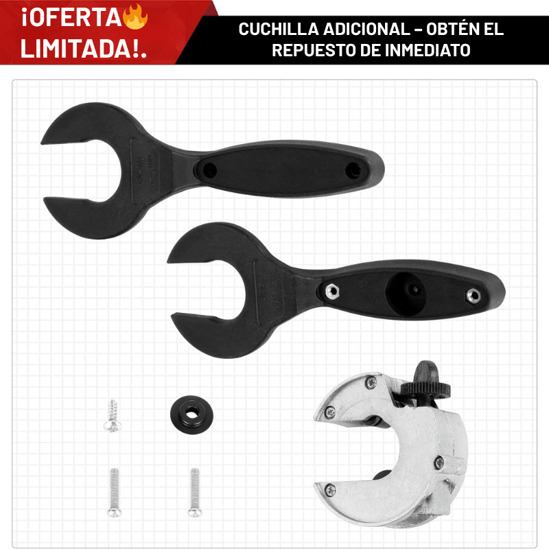 PipeMaster – Cortador de Tubos Compacto con Mango de Trinquete