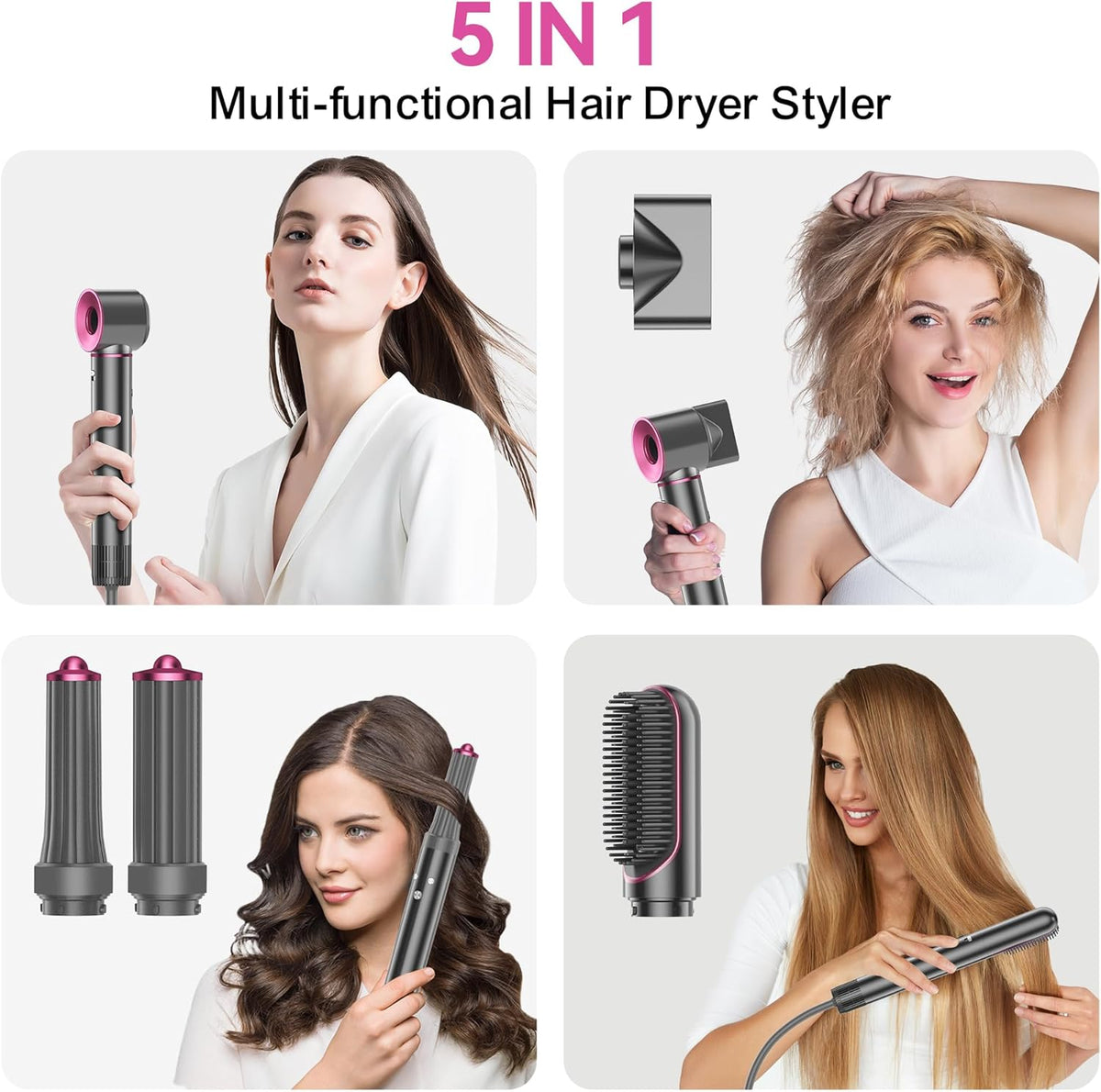 BrilloTouch Cepillo Secador De Pelo 5 En 1 - [PROMOCIÓN DISPONIBLE SOLO HOY]