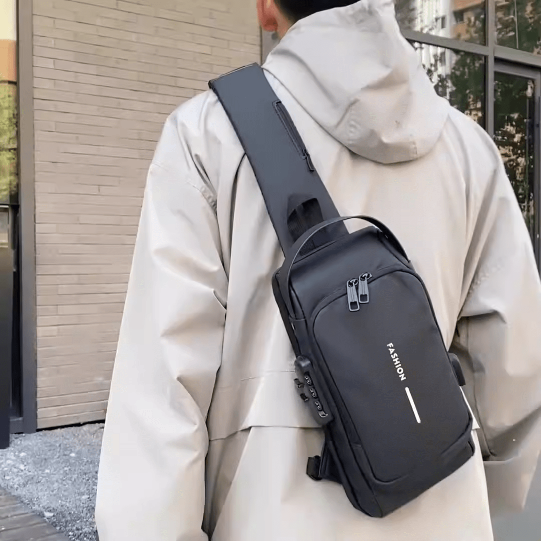 Bandolera con Seguridad Antirrobo con Puerto USB
