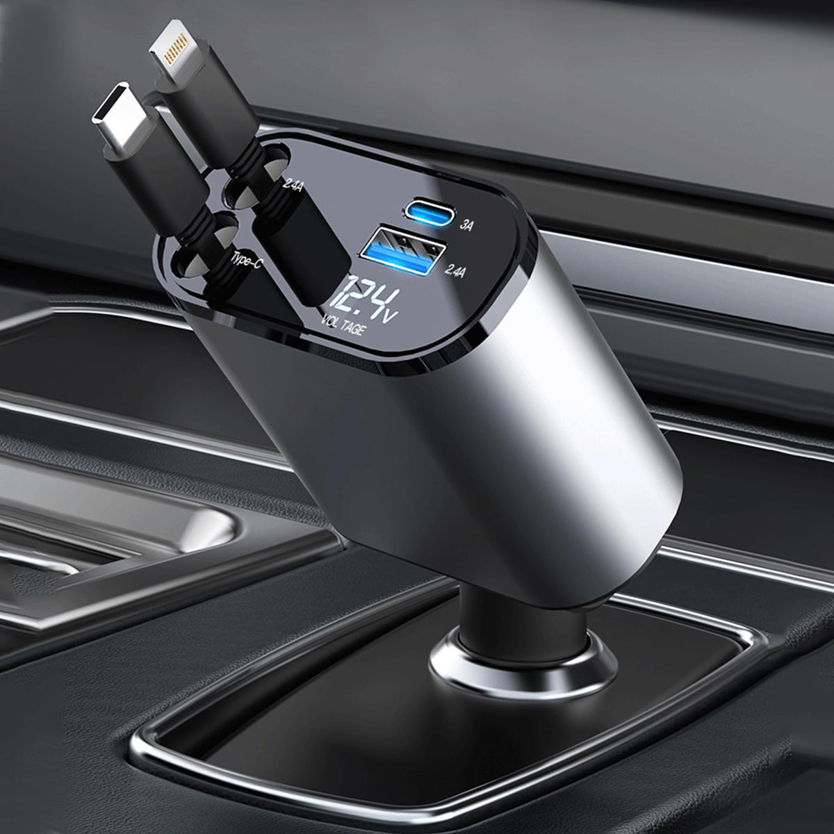 ChargeGo – Cargador Retráctil de Coche - [PROMOCIÓN DISPONIBLE SOLO HOY]