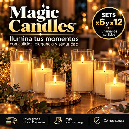 Magic Candles Set de Velas LED Decorativas - Ambiente cálido y seguro - Imagen 1