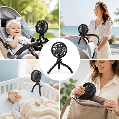 Ventilador Portátil para Coche y Cuna - Frescura adaptable - Imagen 2