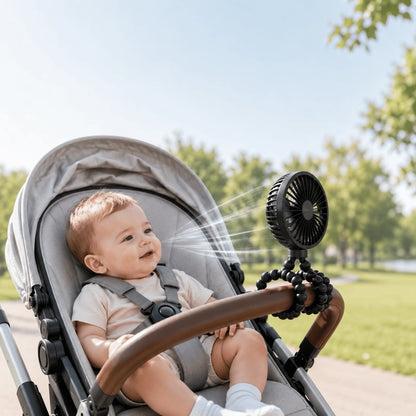 Ventilador Portátil para Coche y Cuna - Frescura adaptable - Imagen 3
